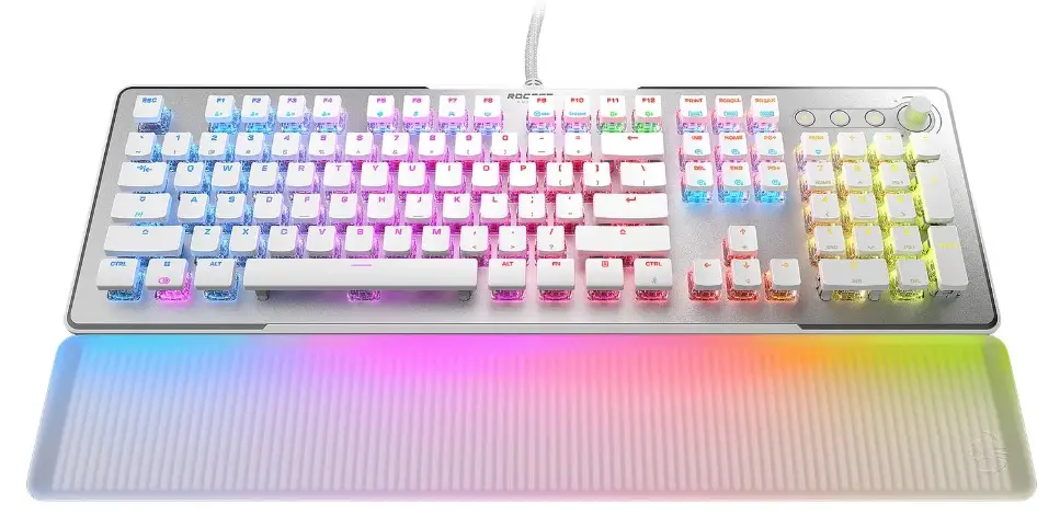 Roccat Vulcan II Max, Mehaaniline klaviatuur. Valge