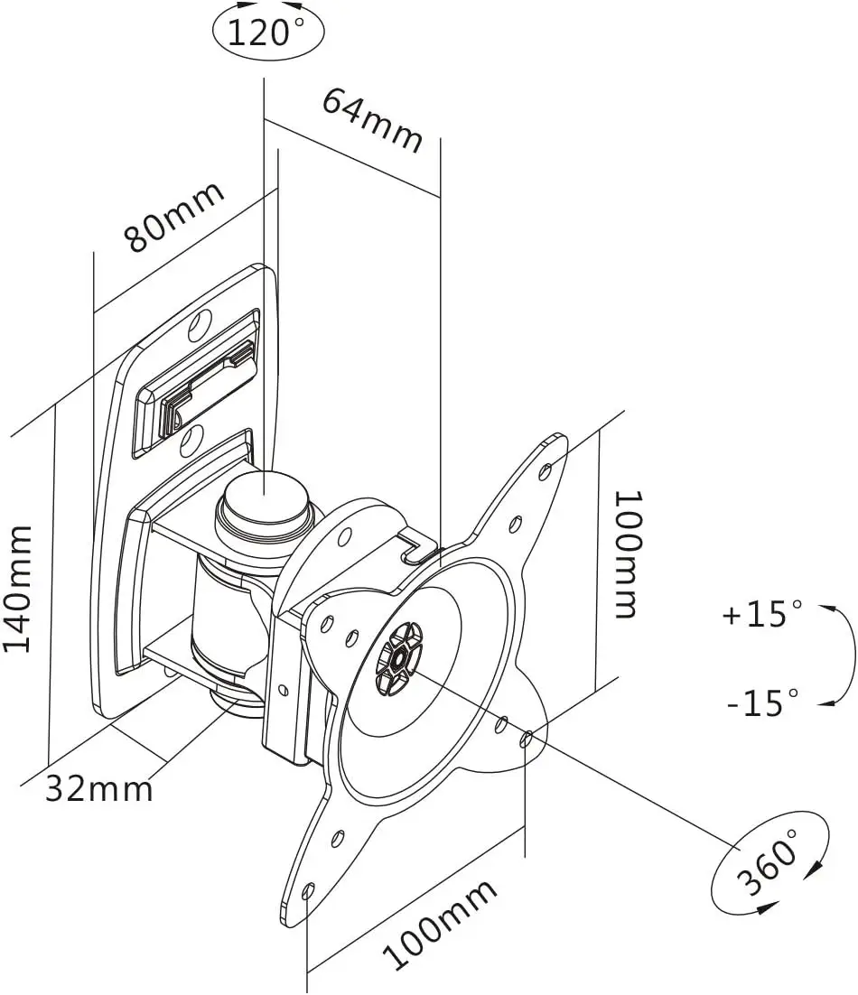 Digitus 90350 universaalne monitoride seinakinnitus - Pilt 3