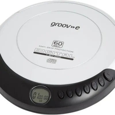 Groov-e Retro Kompaktne Kaasaskantav CD-Pleier- Valge