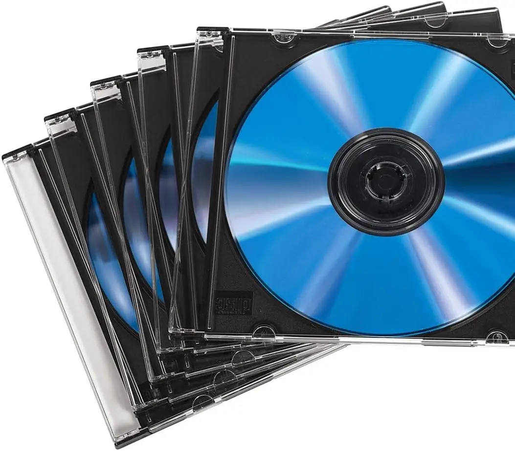 Hama õhukesed CD-toorikute ümbrised (50 tk pakis, kõrgus 5 mm, läbipaistev/must) - Pilt 2