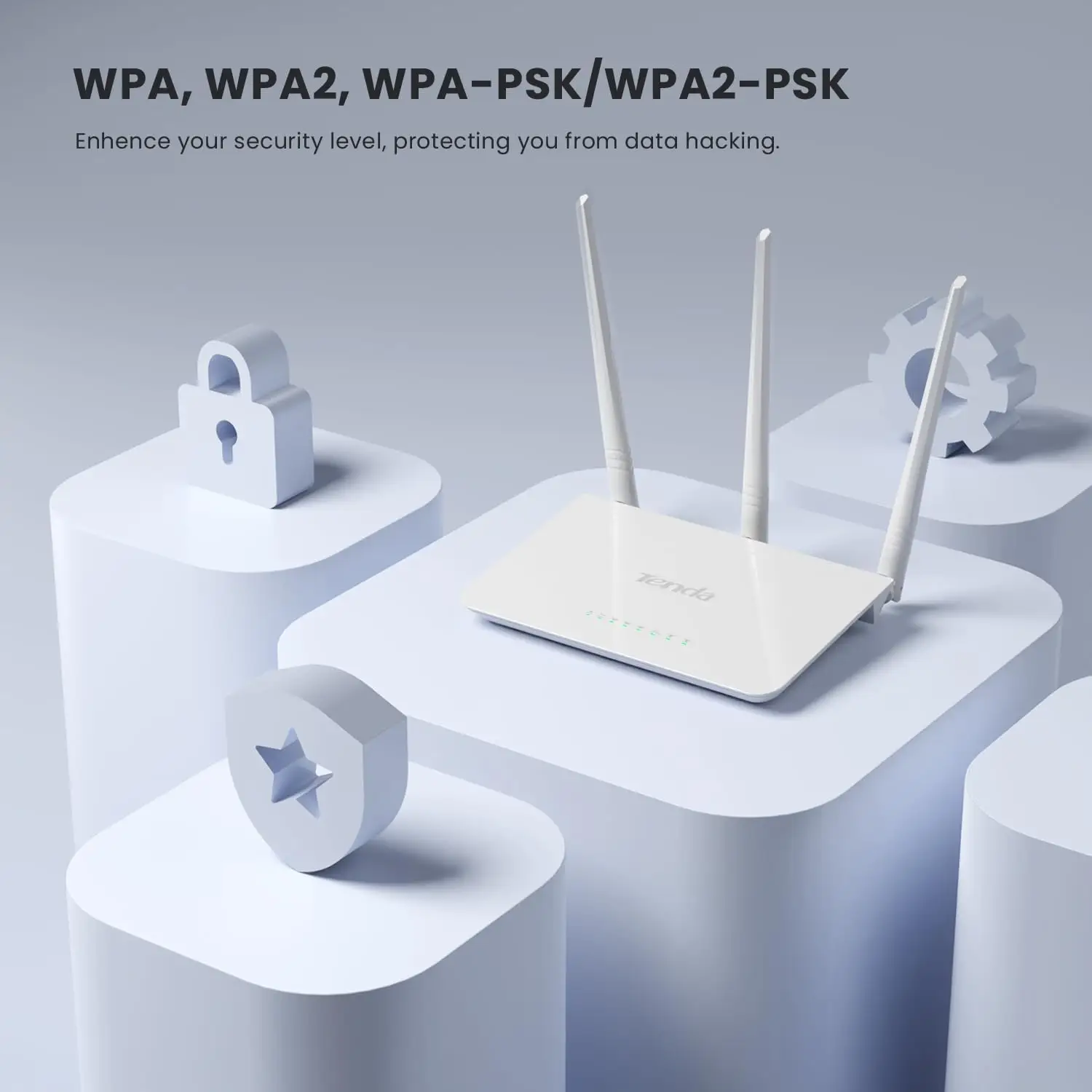 Tenda F3 N300 WiFi-ruuter- Valge - Pilt 2