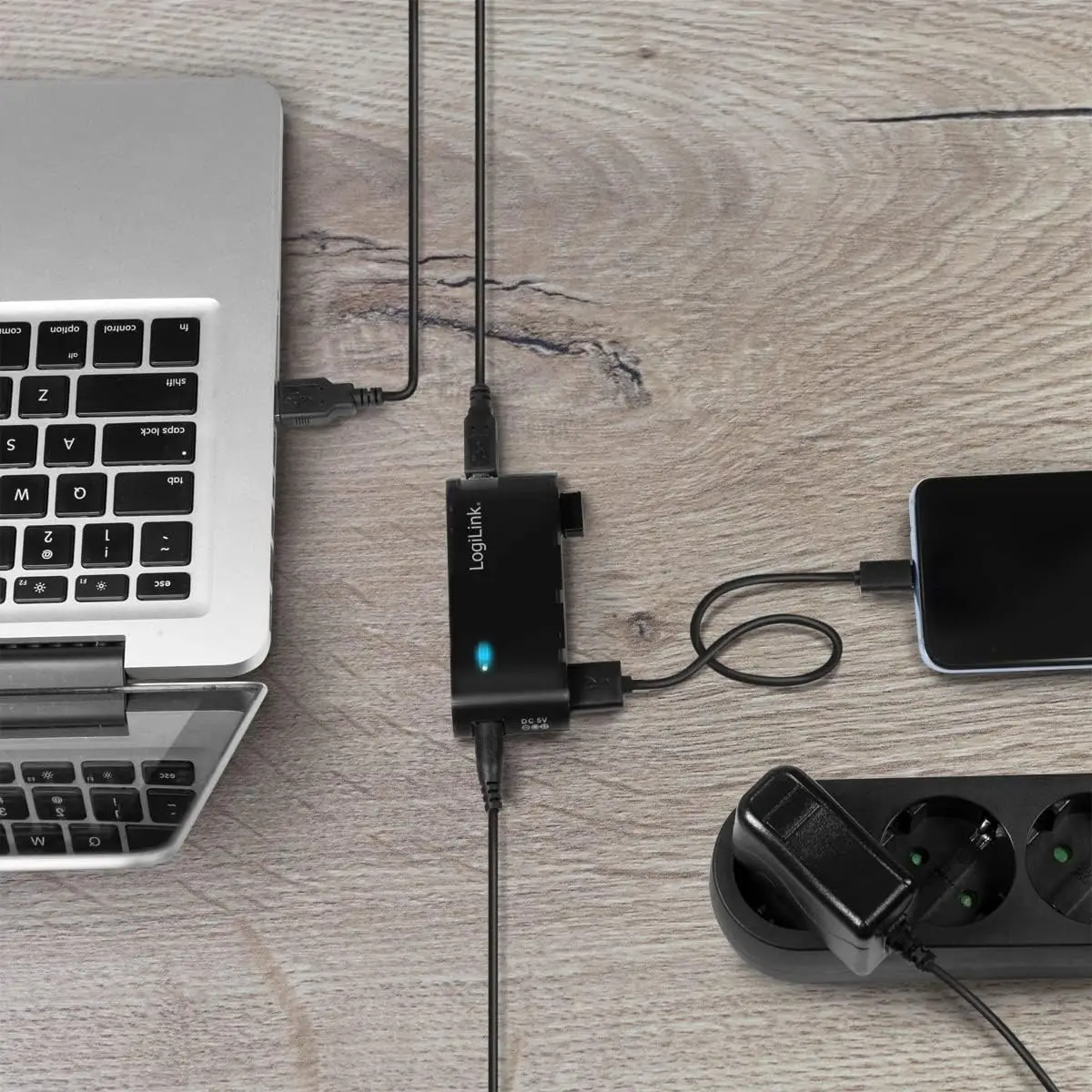 LogiLink 4-pordiga USB-A HUB- Must - Pilt 2