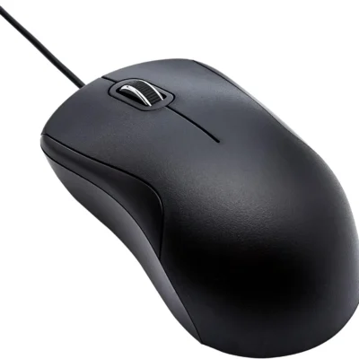 Amazon Basics 3 nupuga juhtmega USB-hiir (must, vaiksed klõpsud)
