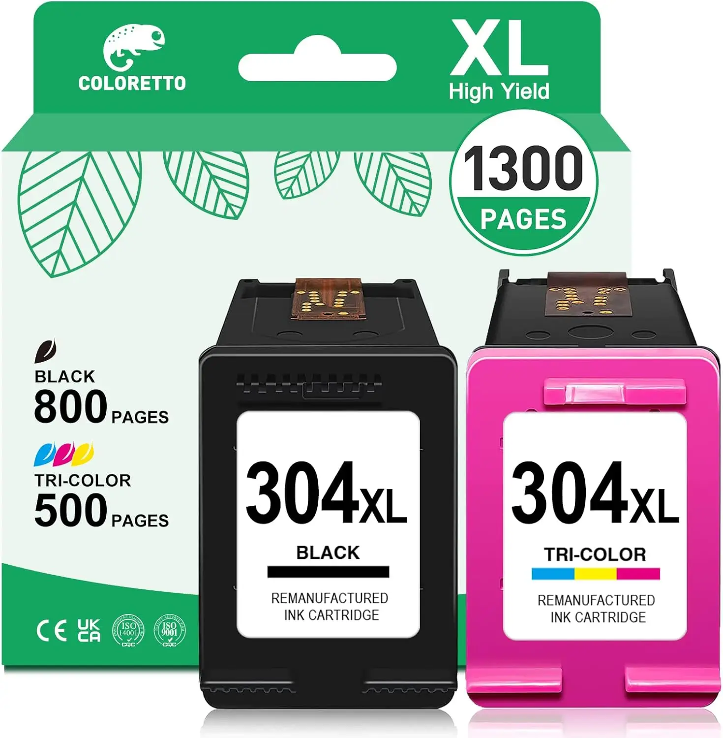 COLORETTO 304XL printeri tindikassetid (must/värviline)
