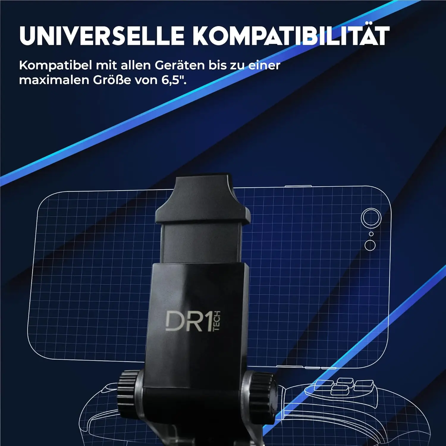 DR1TECH GameGripX+ nutitelefonihoidik Xbox One X/S ja Series X/S pultidele – Must - Pilt 2