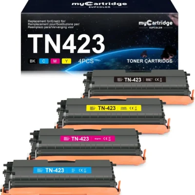 myCartridge SUPCOLOR TN423 toonerkassettide komplekt (4tk) Brother’i printeritele