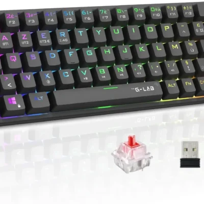 The G-Lab Keyz Titanium WL Juhtmevaba Klaviatuur (FR-QWERTY) – Must