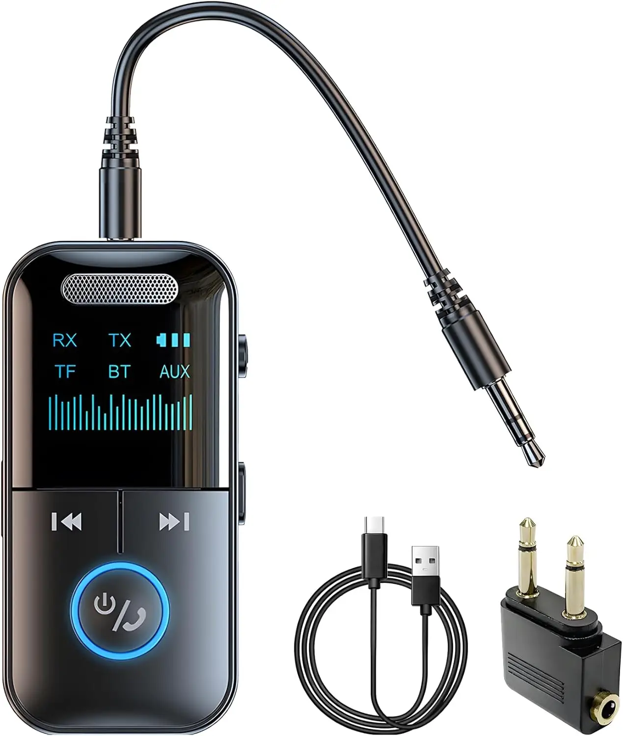 Carehabi Bluetooth 5.4 juhtmevaba transmitter/vastuvõtja- Must