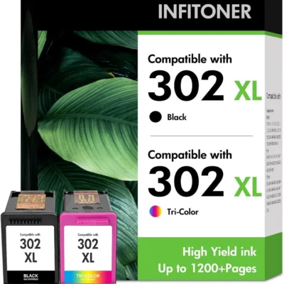 INFITONER 302XL printeri tindikassetid, 2tk (must/värviline)