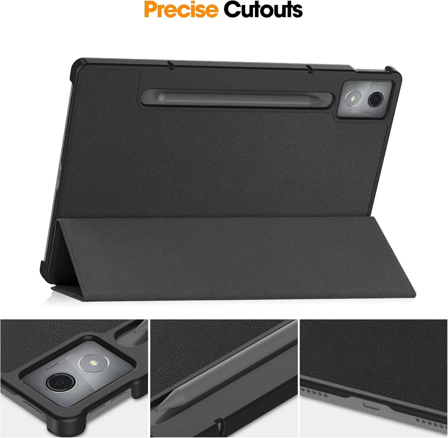 Heioloo üliõhuke PU-nahast kaitseümbris Lenovo IdeaTab Pro seeria tahvelarvutitele - Must - Pilt 6