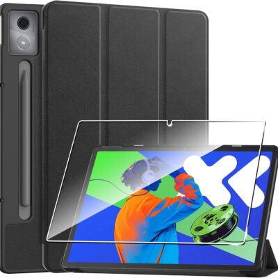Heioloo üliõhuke PU-nahast kaitseümbris Lenovo IdeaTab Pro seeria tahvelarvutitele – Must