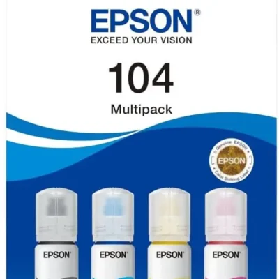 Epson EcoTank 104 originaaltindipudelite komplekt- Must, Tsüaan, Kollane, Magenta
