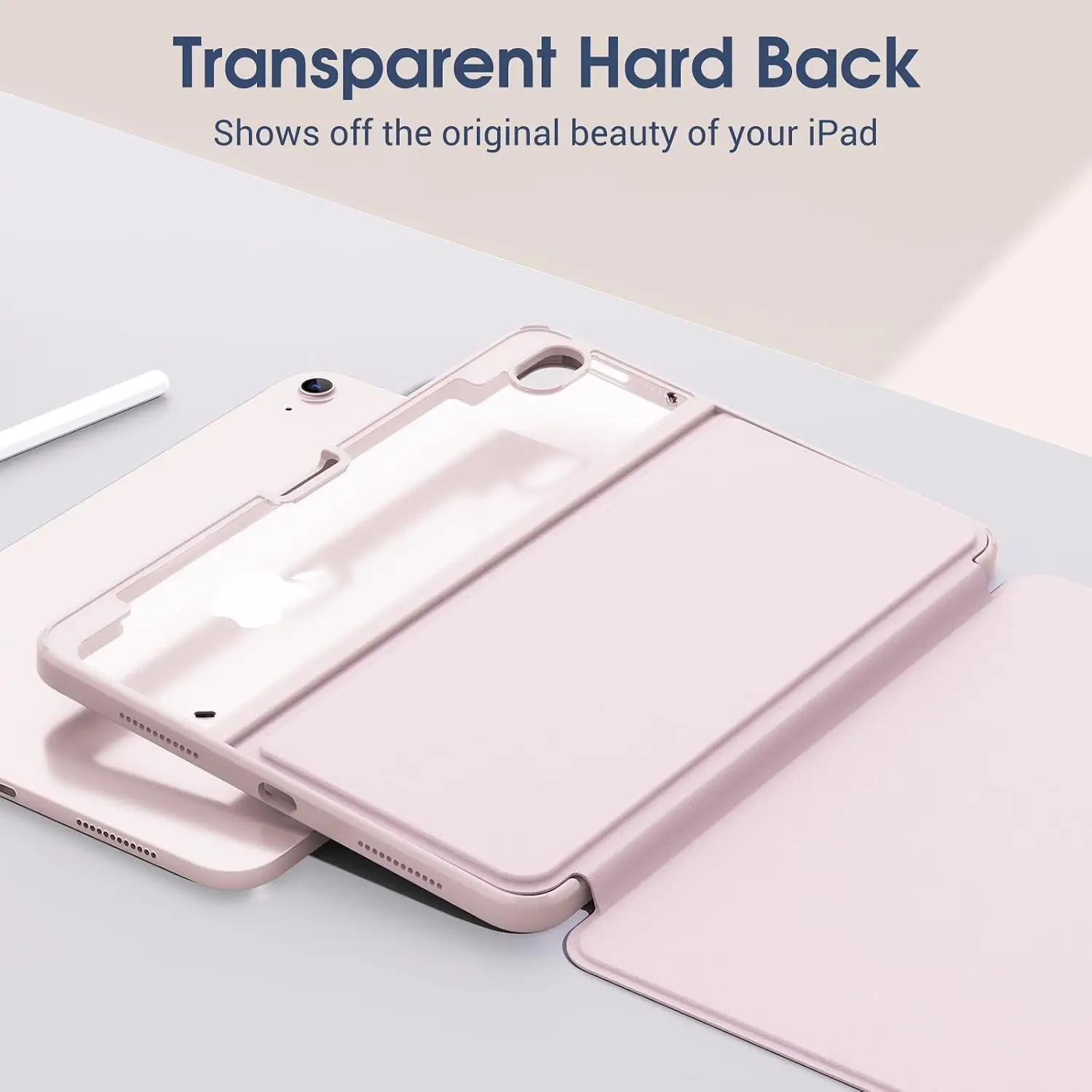 ProCase Smart Case kaitseümbris iPad Air 11" M2 (2024) - Roosa - Pilt 3