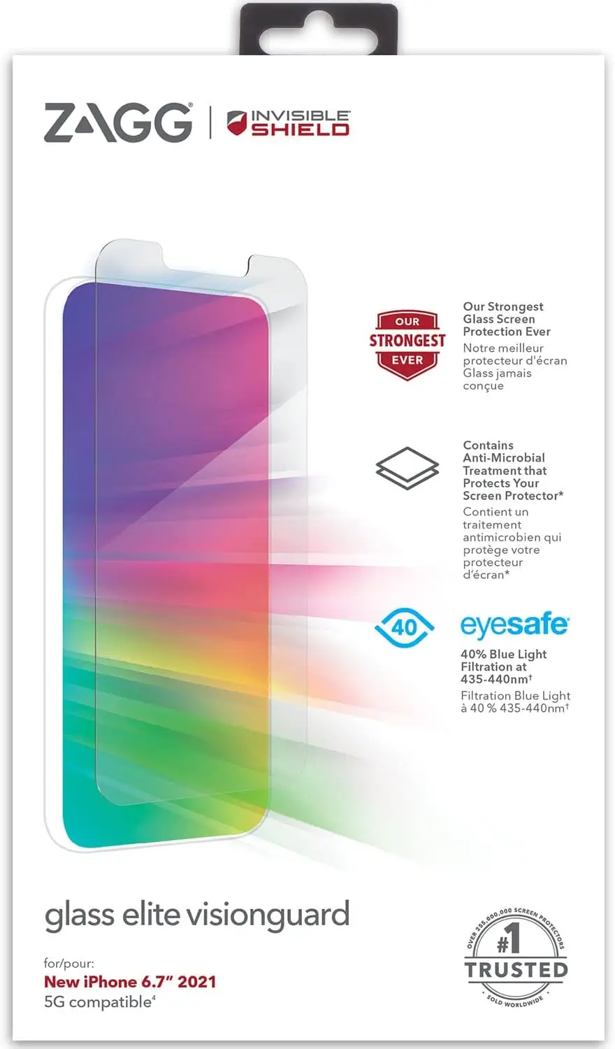 ZAGG InvisibleShield Glass Elite VisionGuard kaitseklaas iPhone 13 Pro Max/14 Plus - Pilt 2