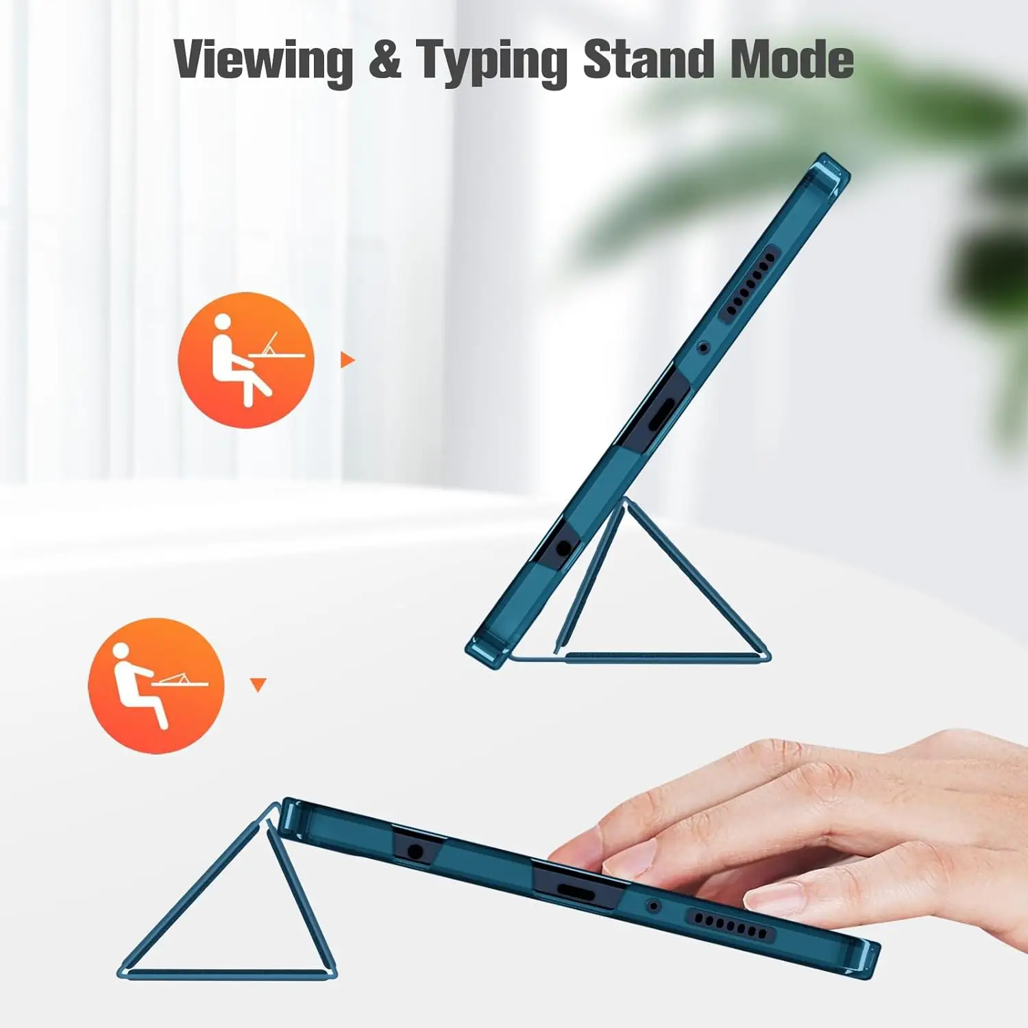 Fintie ülimalt õhuke kaitseümbris Samsung Galaxy Tab A9 8,7" 2023 (SM-X110/X115/X117) - Sinine - Pilt 3