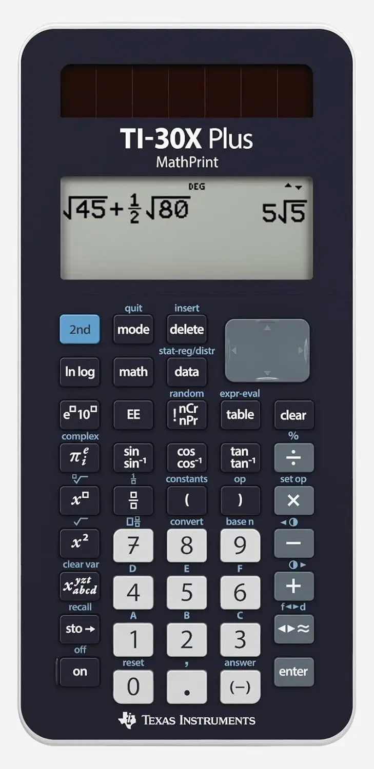 Texas Instruments TI-30X Plus MathPrint Kalkulaator - Tumesinine