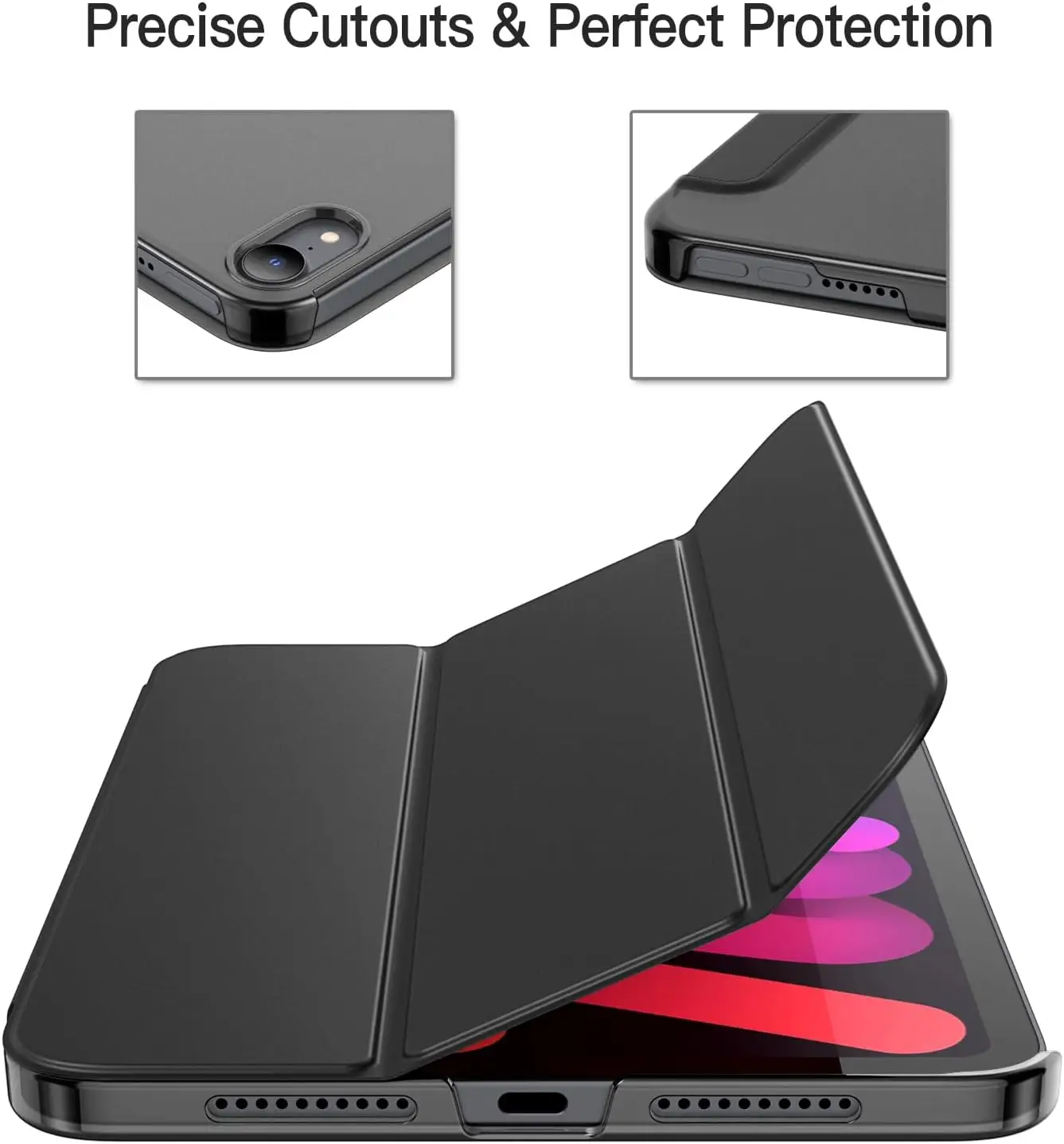 JETech Kaitseümbris iPad Mini 7 A17 Pro 2024 ja iPad Mini 6 2021- Must - Pilt 4