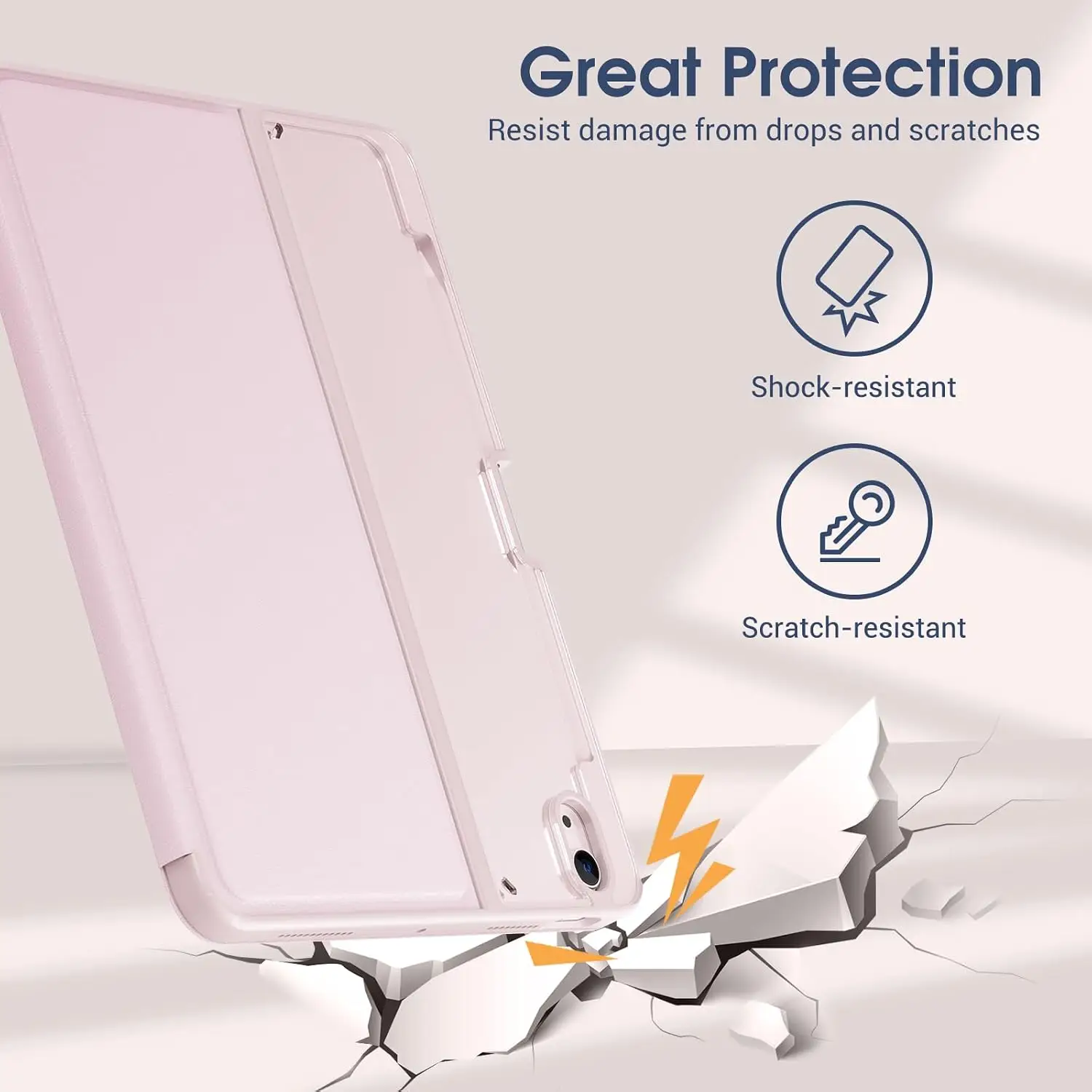 ProCase Smart Case kaitseümbris iPad Air 11" M2 (2024) - Roosa - Pilt 6