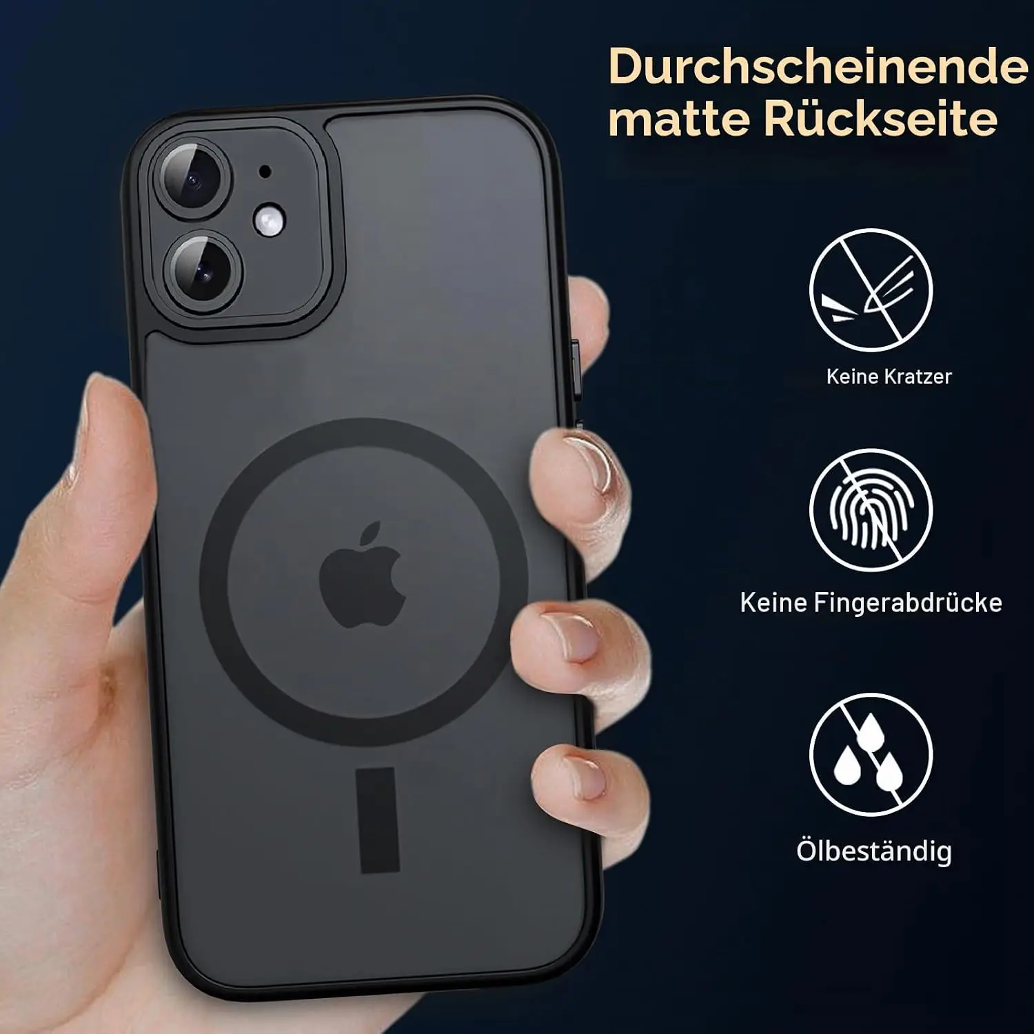 Nupcknn MagSafe ühilduvusega magnetiga kaitseümbris iPhone 12 Mini - Must - Pilt 6