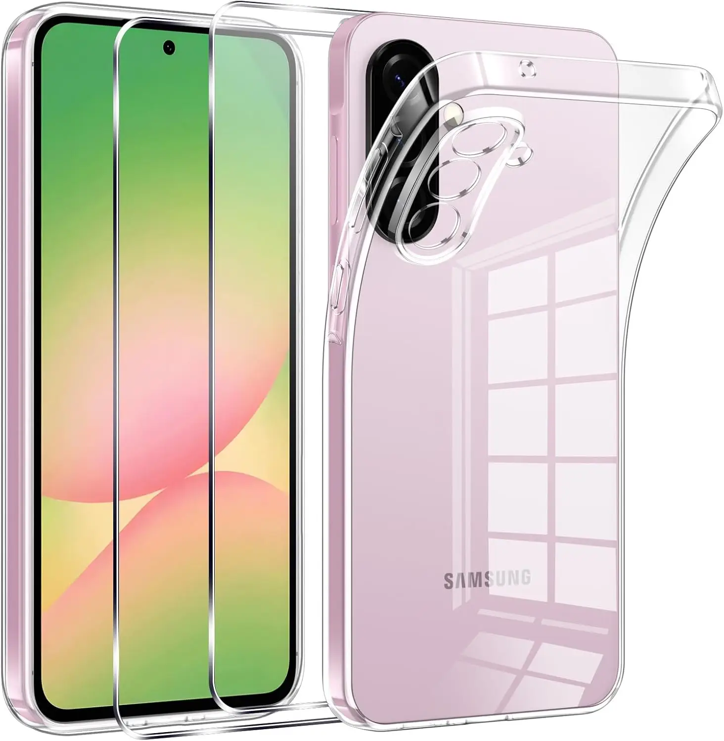 Phoona Kaitseümbris+ Kaitseklaas (2tk) Samsung Galaxy A56 5G- Läbipaistev