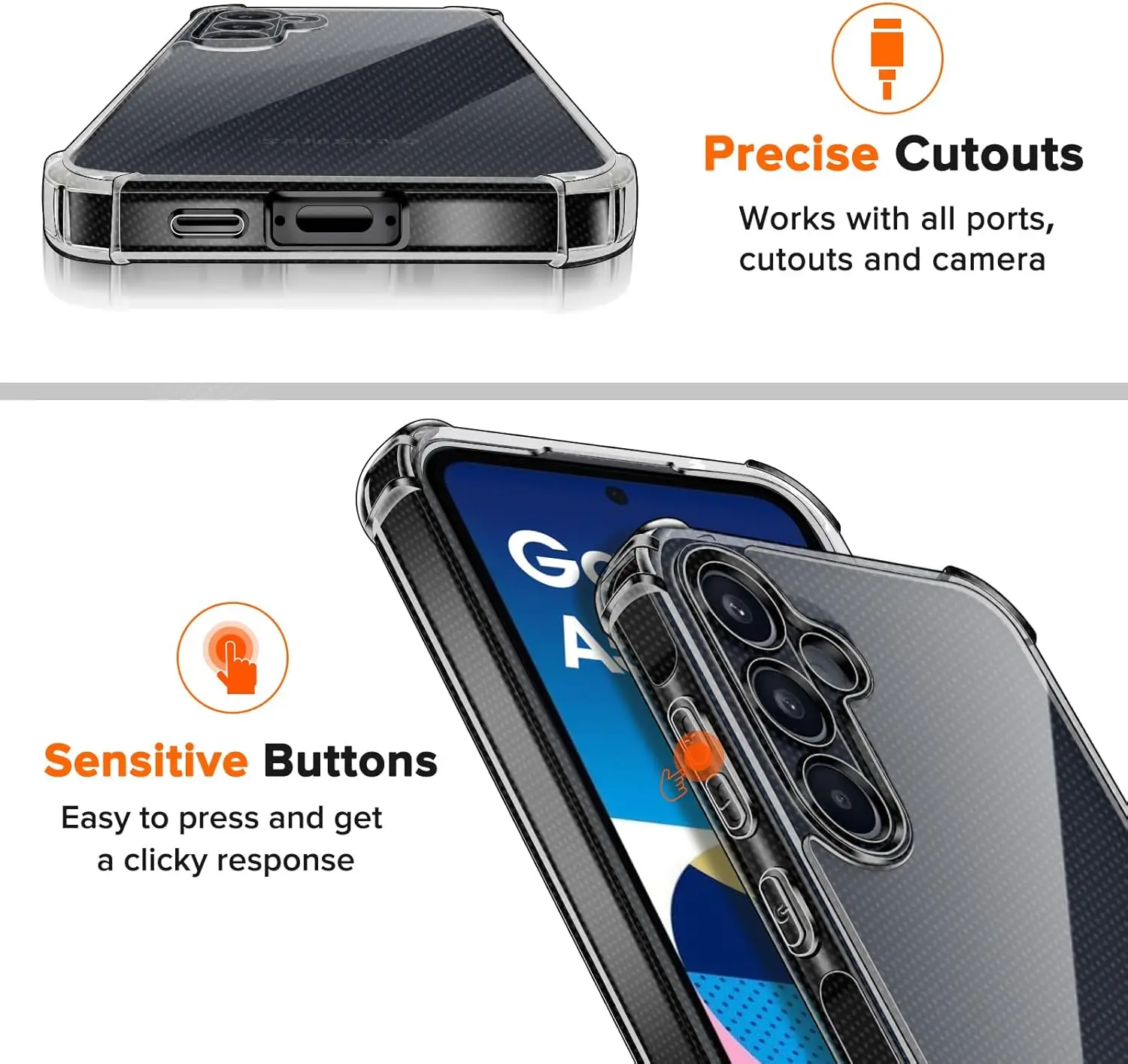 Ivoler kaitsekomplekt Samsung Galaxy A55 5G telefonile (2 kaitseklaasi + ümbris) - Pilt 7