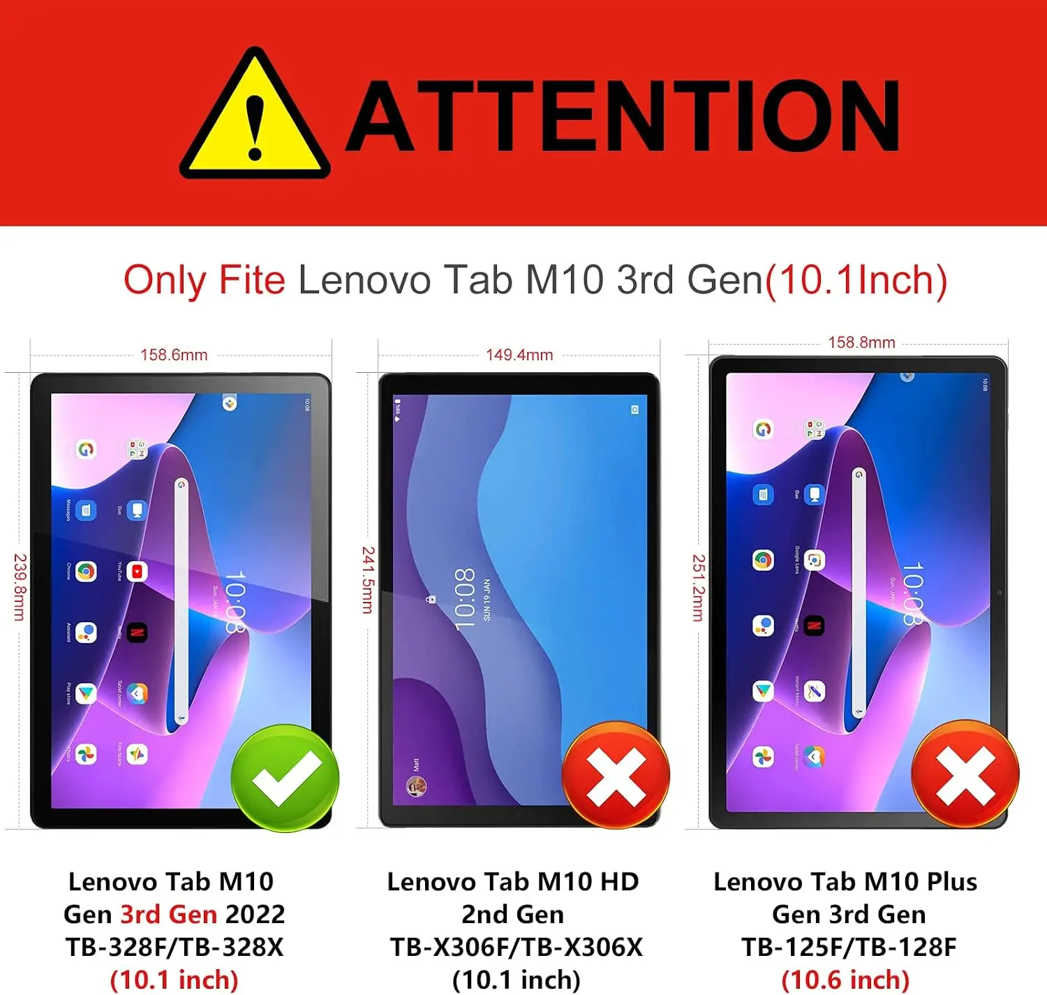 WD&CD õhuke kunstnahast kaitseümbris Lenovo Tab M10 jaoks - Sinine - Pilt 2