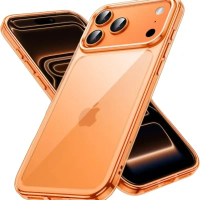 JETech Iphone 17 Pro Max Kaitseümbris- Läbipiastev/Oranž