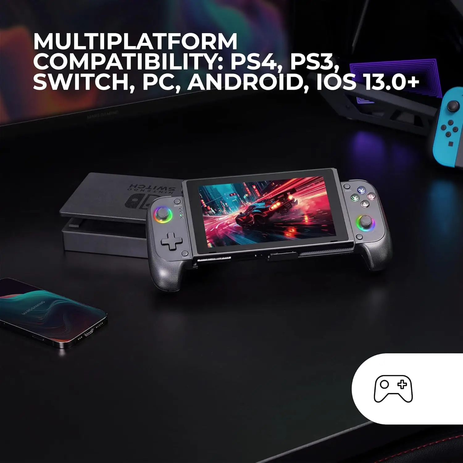 Mars Gaming MGPX 2in1 juhtmevaba pult- Must - Pilt 2