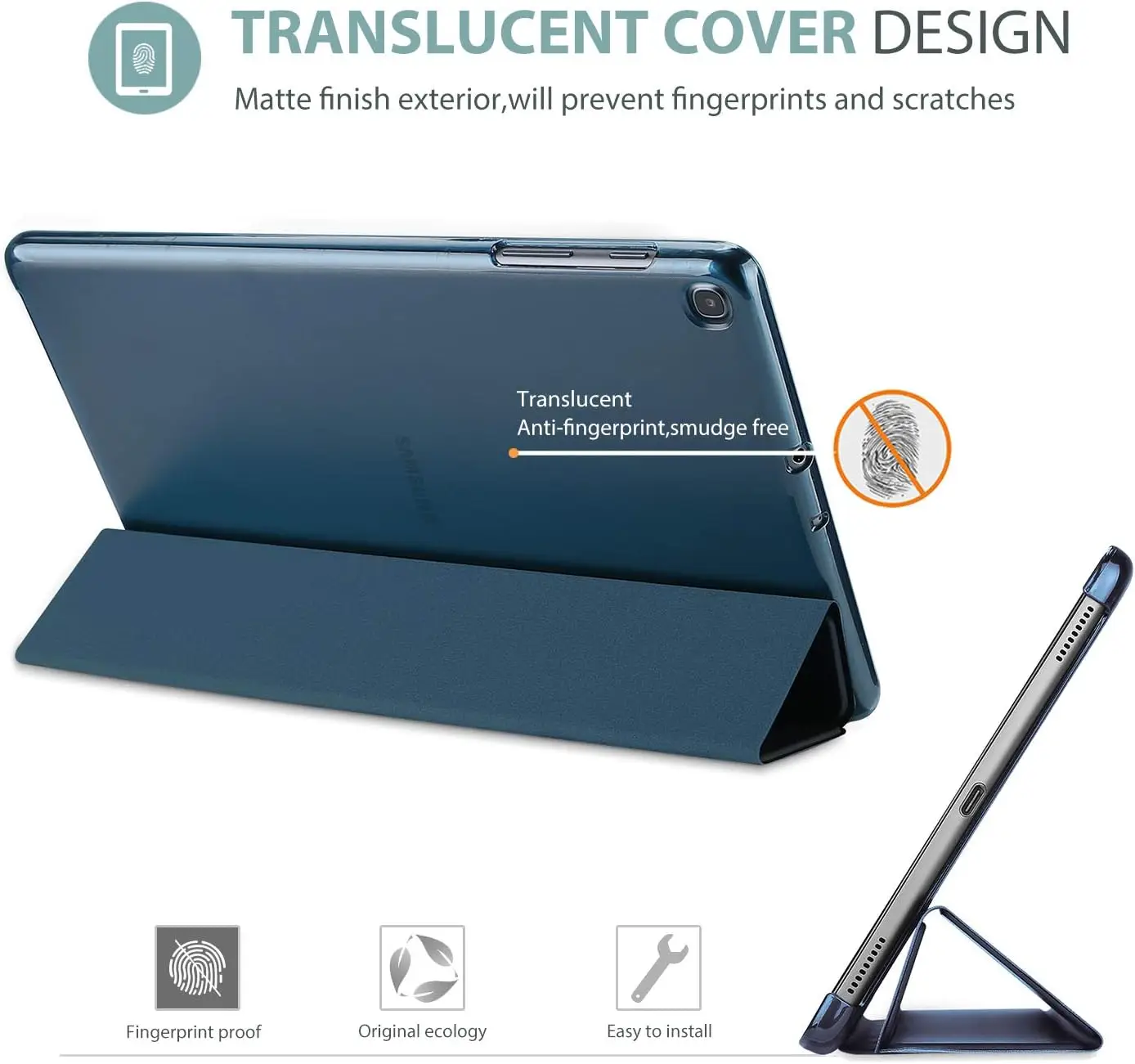 ProCase õhuke kaitseümbris Samsung Galaxy Tab A 10,1" 2019 jaoks - Sinine - Pilt 4