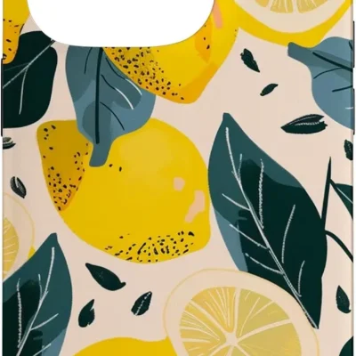 Amazon Merch vintage-stiilis sidrunipuuvilja kunsti mustriga kaitseümbris iPhone 14 Pro