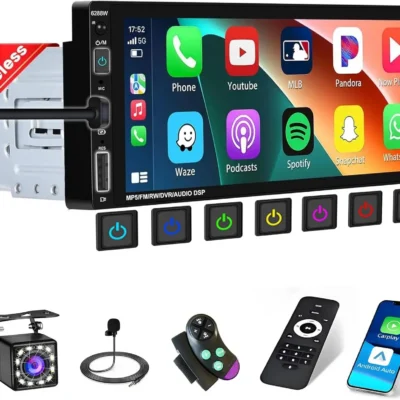 Inefala 1 DIN automakk juhtmevaba CarPlay ja Android Auto toega