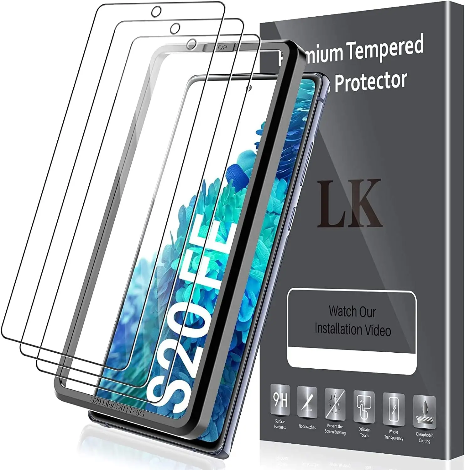 LK 2-osaline karastatud ekraanikaitseklaaside komplekt Samsung Galaxy S20 FE 4G/5G