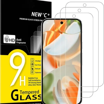 NEW’C 3-osaline ekraanikaitseklaaside komplekt Google Pixel 10 /10 Pro ja Pixel 9 /9 Pro telefonidele