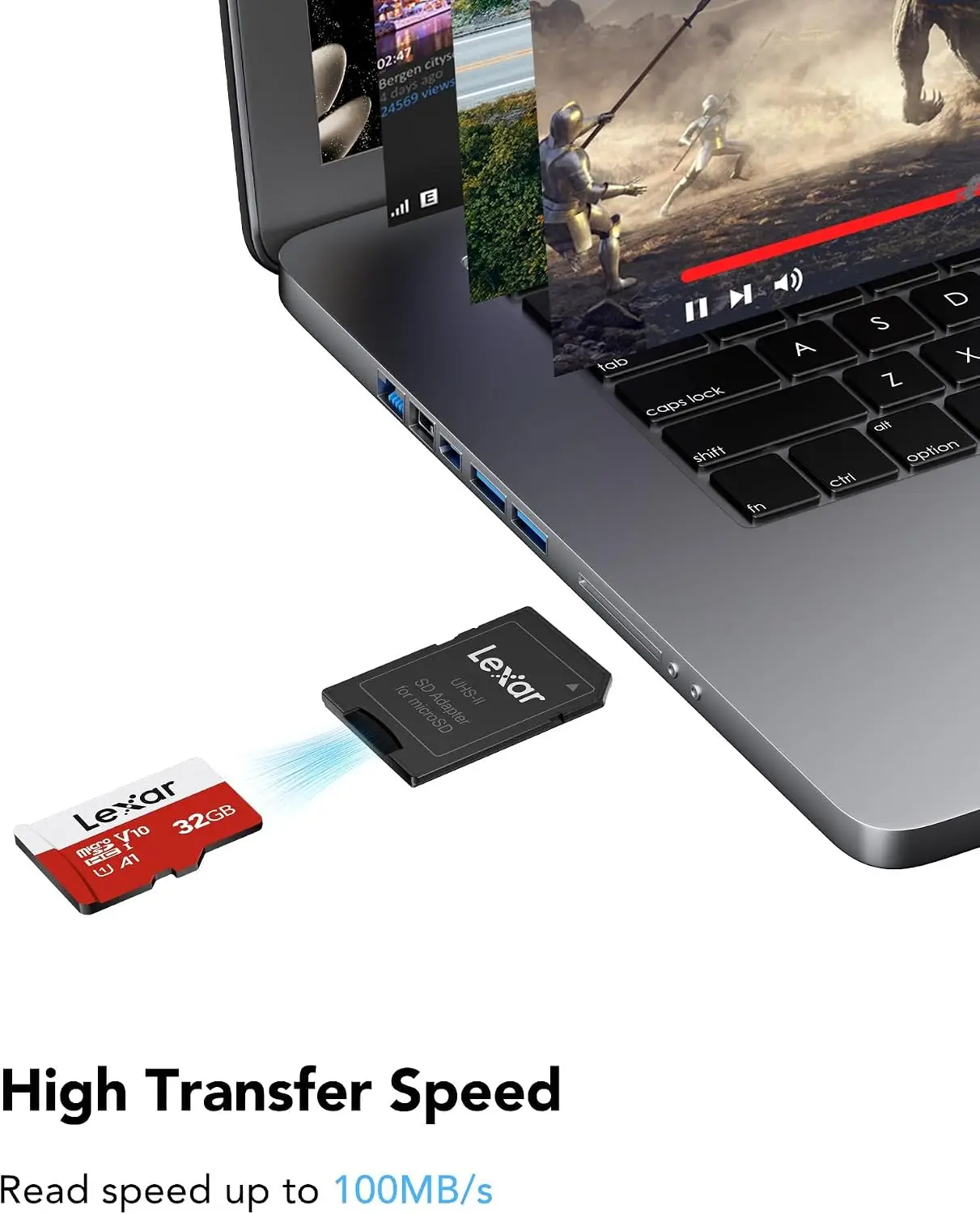 Lexar microSDHC mälukaart 32 GB koos SD-adapteriga - Pilt 2