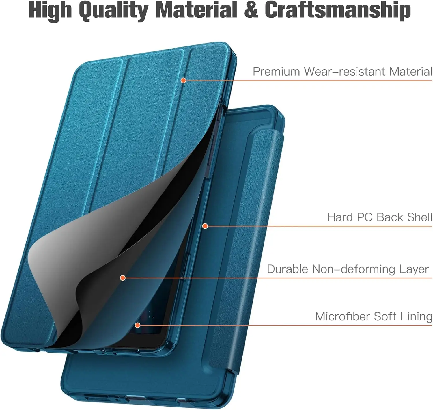 Fintie ülimalt õhuke kaitseümbris Samsung Galaxy Tab A9 8,7" 2023 (SM-X110/X115/X117) - Sinine - Pilt 7
