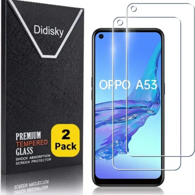 Didisky 2-osaline karastatud ekraanikaitseklaaside komplekt OPPO A53 / A53s nutitelefonidele