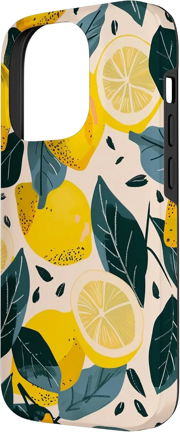Amazon Merch vintage-stiilis sidrunipuuvilja kunsti mustriga kaitseümbris iPhone 14 Pro - Pilt 2