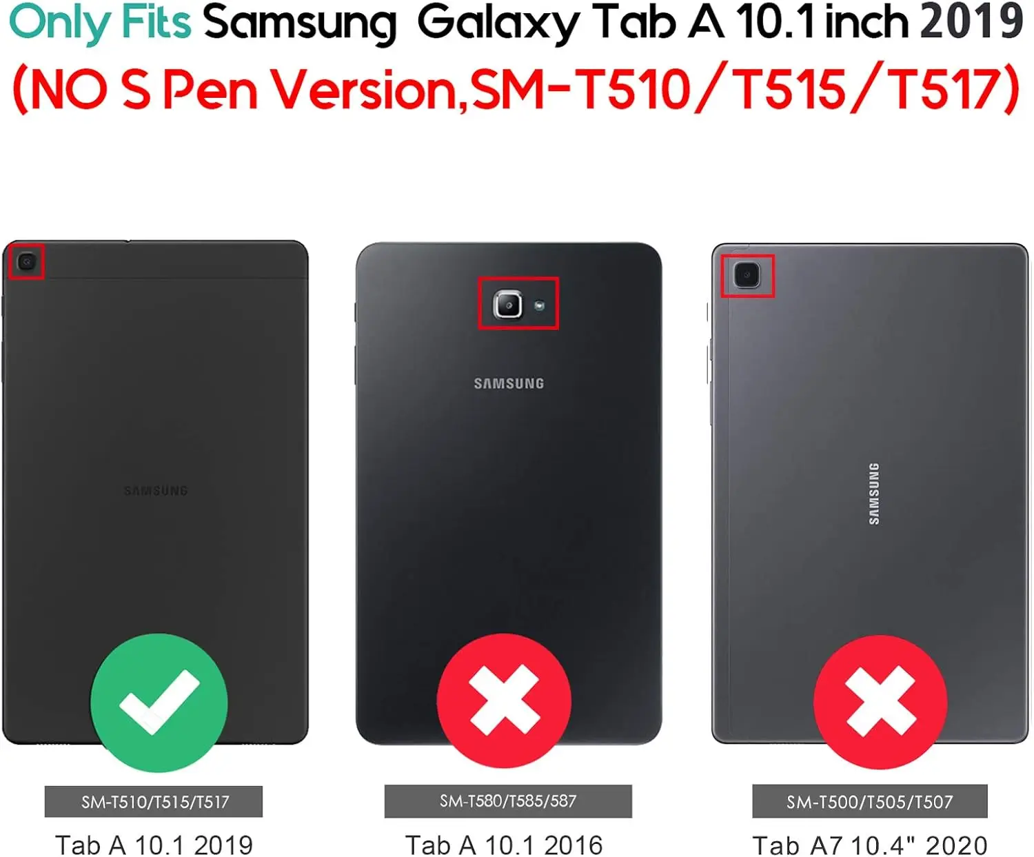 ProCase õhuke kaitseümbris Samsung Galaxy Tab A 10,1" 2019 jaoks - Sinine - Pilt 2