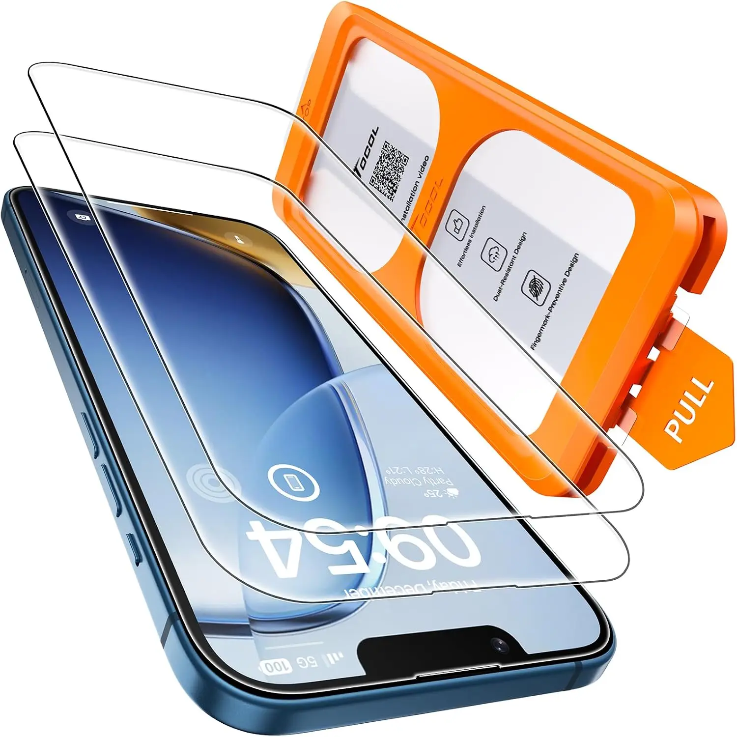 TOCOL karastatud kaitseklaas iPhone 13 Mini 5,4" telefonile (2 tk pakis)
