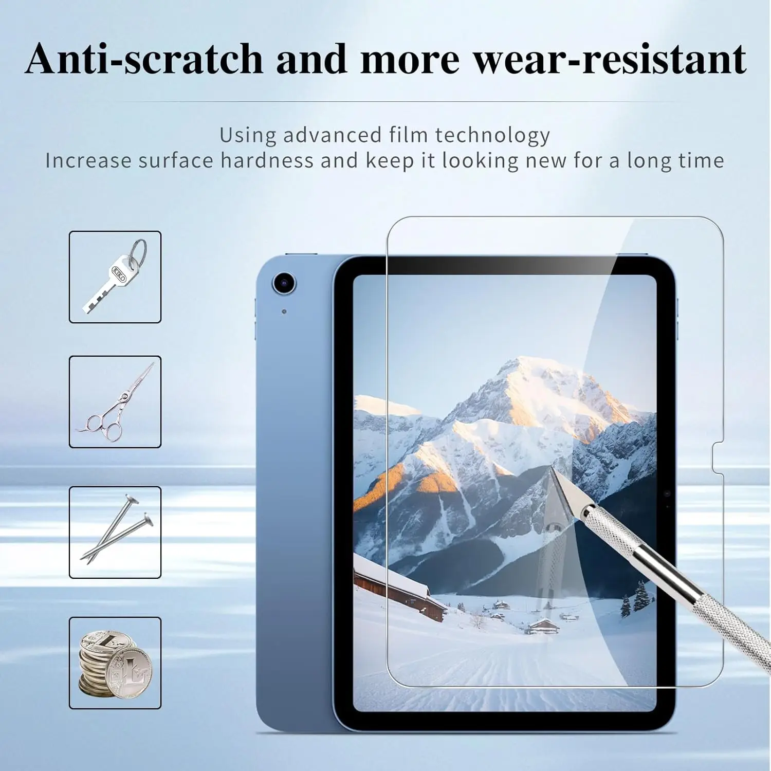 LKOOZO ekraanikaitseklaas iPad A16 11. Gen (11", 2025) ja 10. Gen (10.9", 2022) tahvelarvutitele - Pilt 5