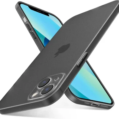 QLTYPRI pehmest silikoonist kaitseümbris iPhone 15 telefonile – Must