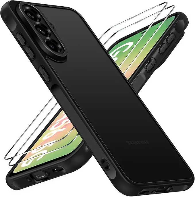 Ivoler Kaitseümbris+ Kaitseklaasid (2tk) Samsung Galaxy A56 5G- Must