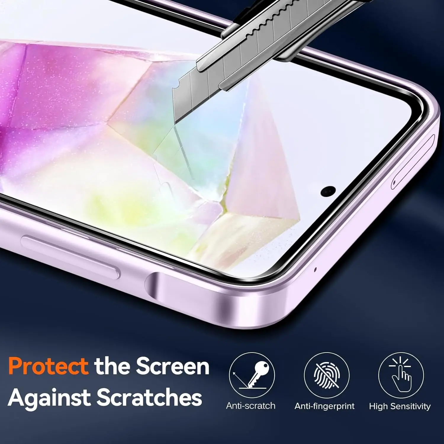 Ivoler Samsung Galaxy A55 5G Kaitseümbris+Kaitseklaas- Läbipaistev/Roosa - Pilt 2