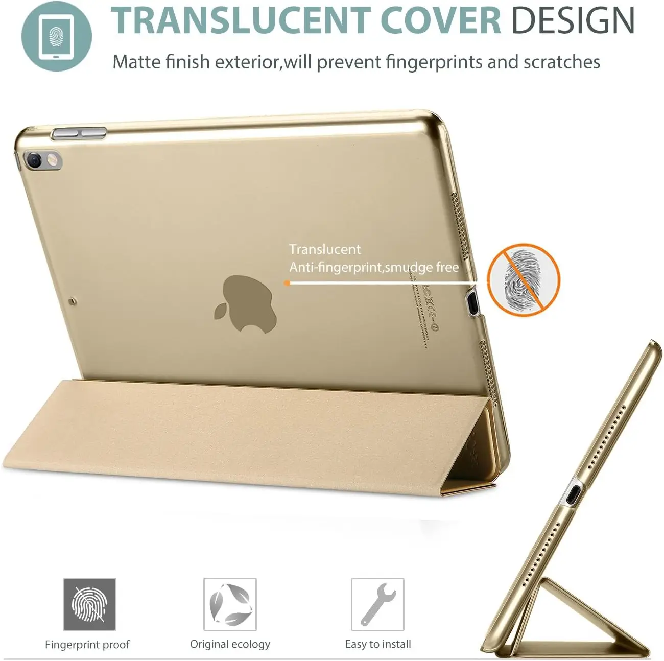 ProCase õhuke kaitseümbris iPad Air 3 10,5" (2019) ja iPad Pro 10,5" (2017) - Kuldne - Pilt 4