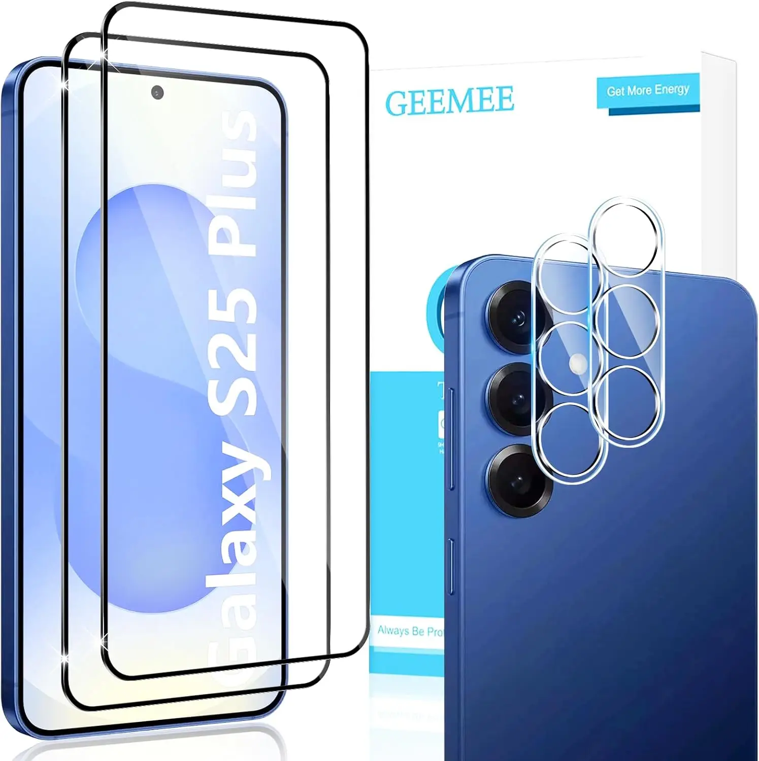GeeMee Karastatud kaitseklaasi ja kaamerakaitse komplekt Samsung Galaxy S25 Plus 5G