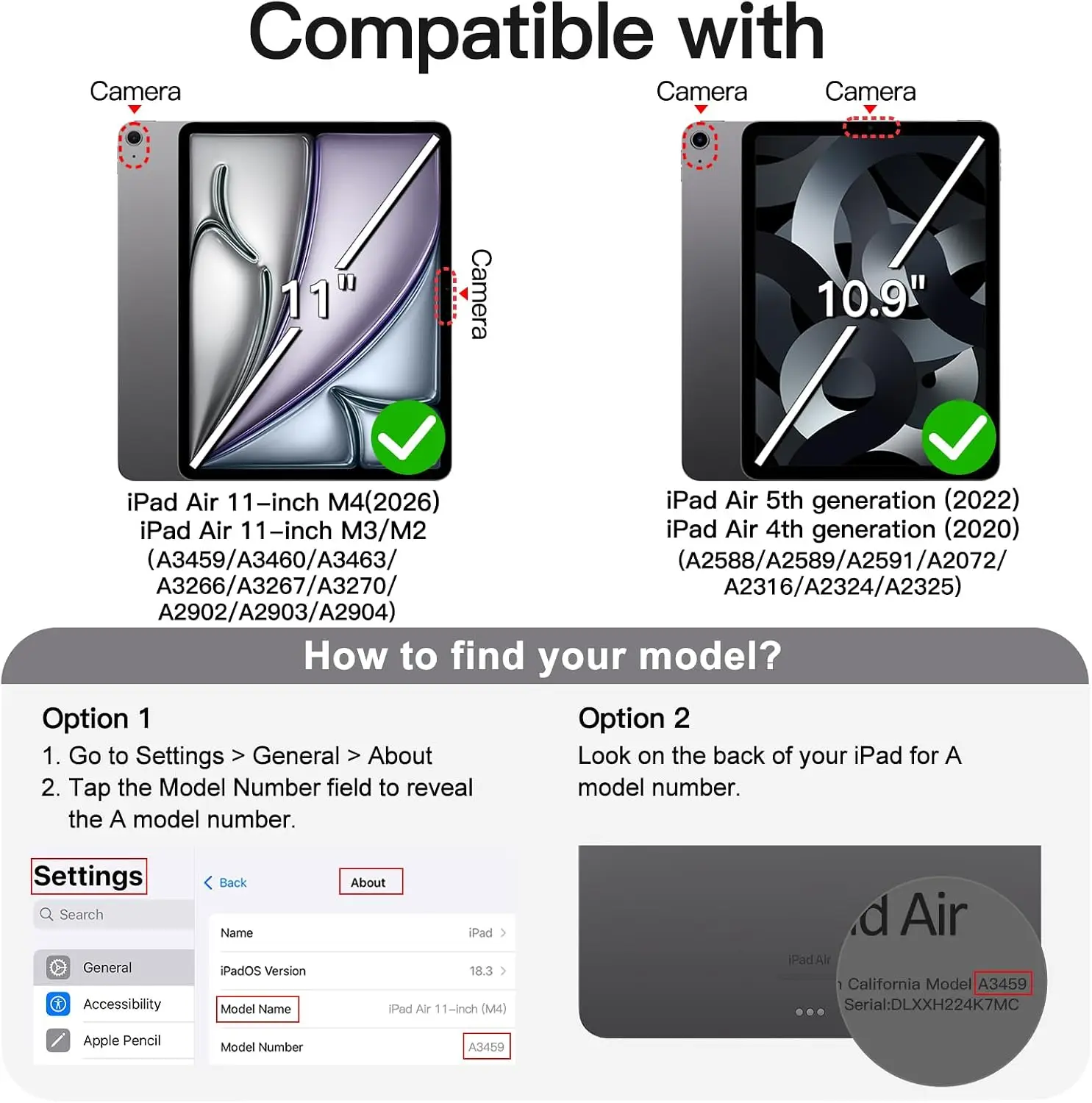 JETech läbipaistev TPU kaitseümbris iPad Air 11" (M3/M2 2025/2024) / iPad Air 5/4 (2022/2020) - Pilt 2