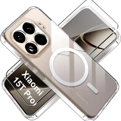 Tieeyivv Magnetiga Kaitseümbris+ Kaitseklaas Xiaomi 15T Pro- Must