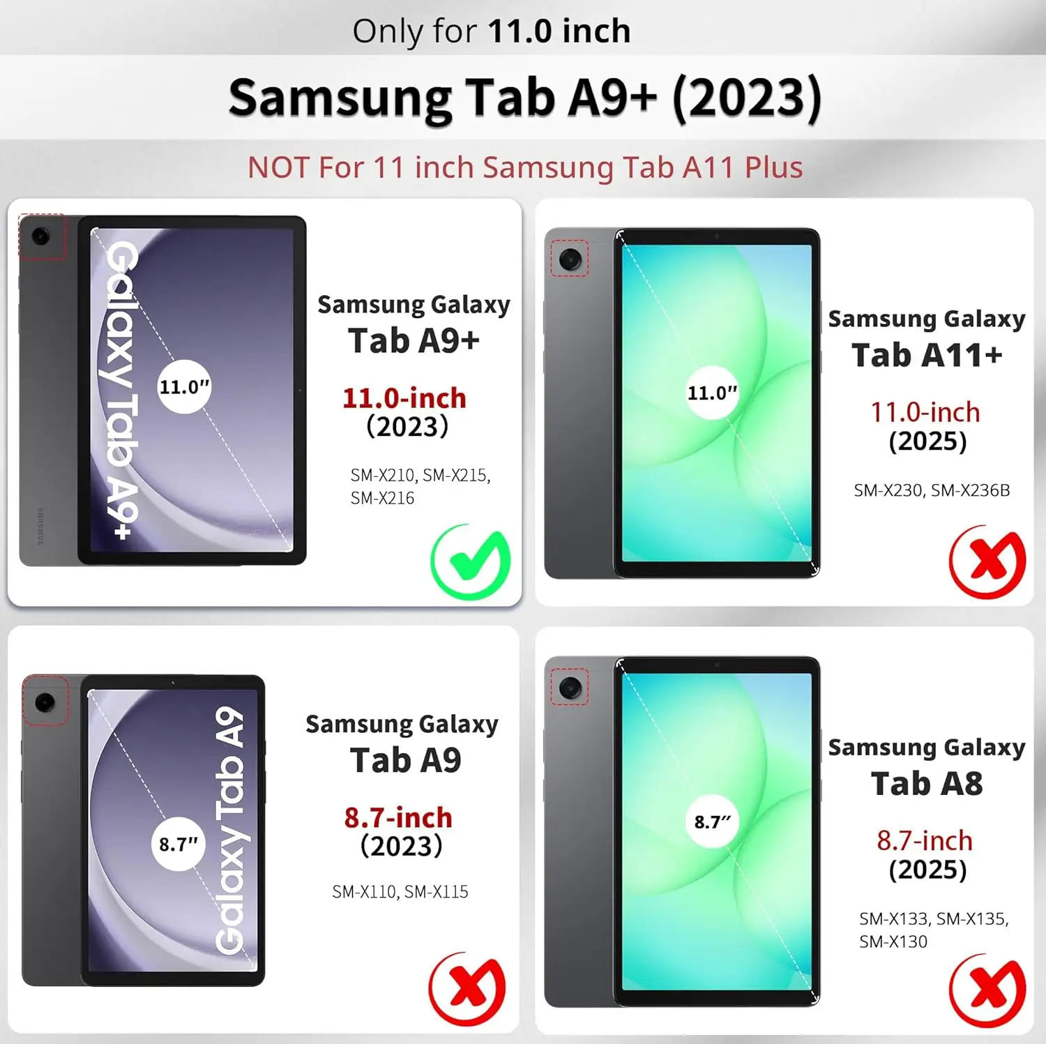 CACOE nutikas kaitseümbris Samsung Galaxy Tab A9+ 11" (2023) tahvelarvutile - Pilt 2