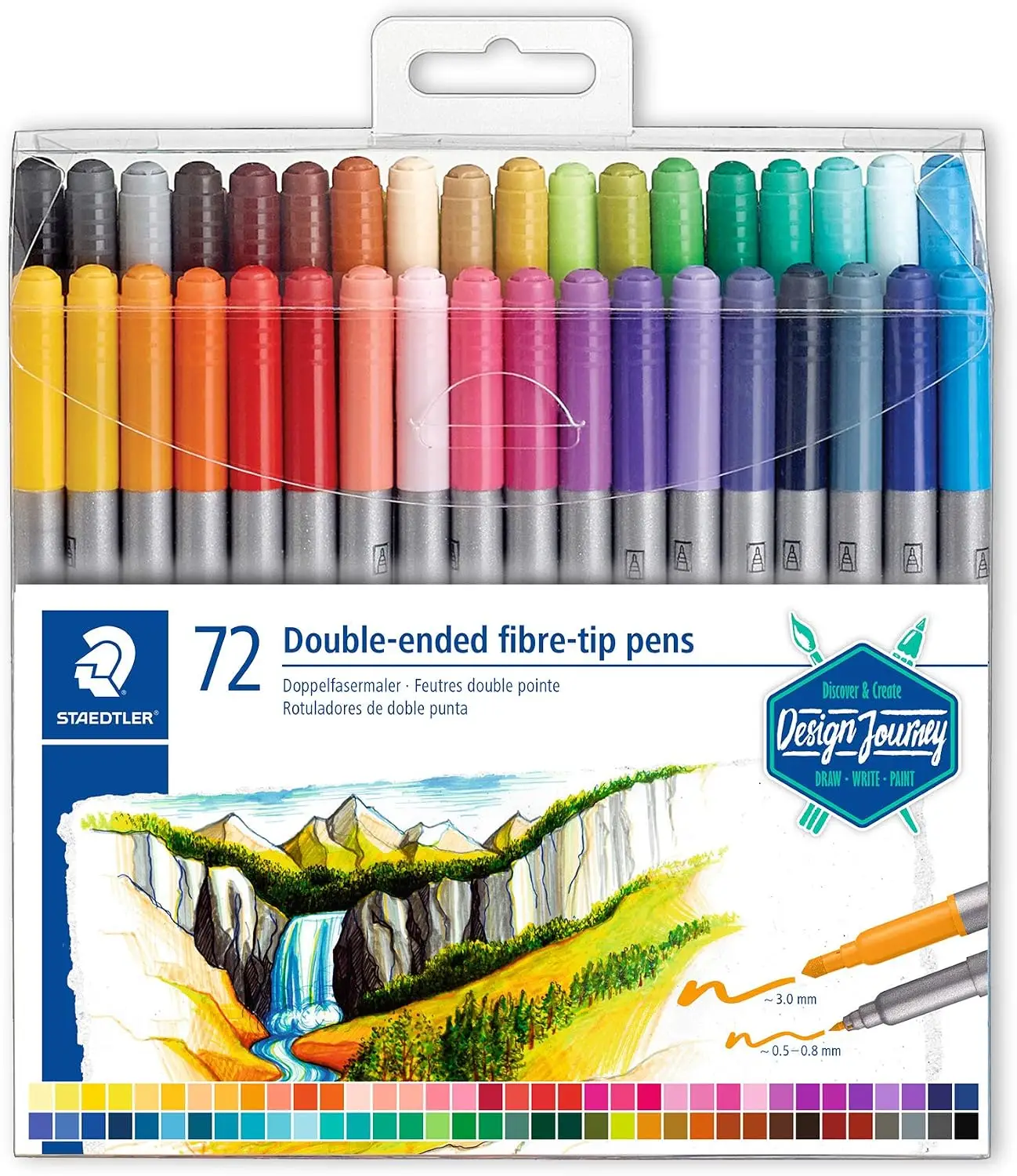 STAEDTLER Design Journey 3200 kahepoolsed viltpliiatsid (72tk)