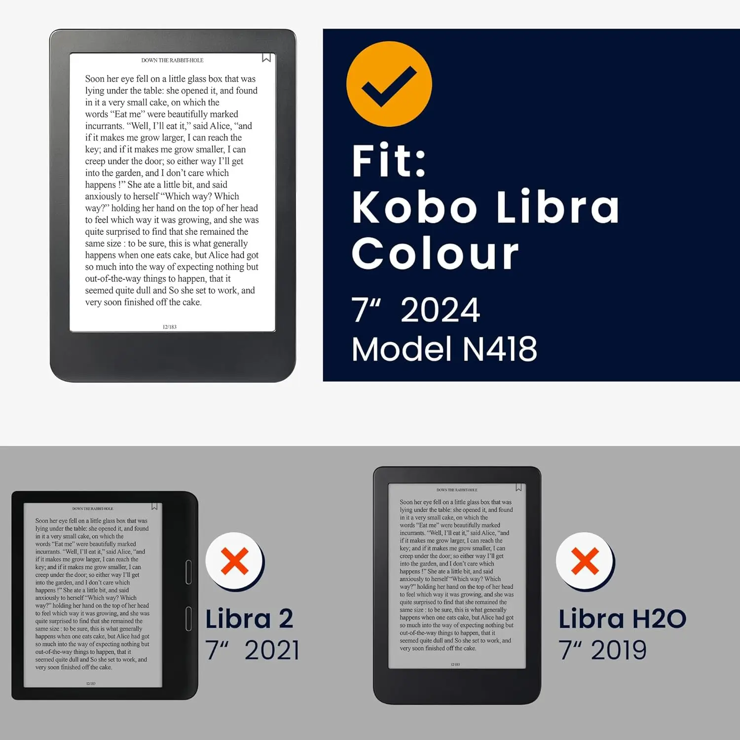 kwmobile kaitseümbris Kobo Libra Colour e-lugerile - Pilt 6